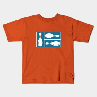 Mod Bowl Bowling Pin Kids T-Shirt